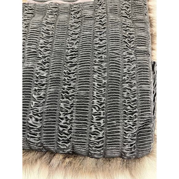 Genuine Mink Fur Muff Hand Warmer Zipper Pocket Coin Purse Wristlet Vintage 40s - Picture 5 of 7